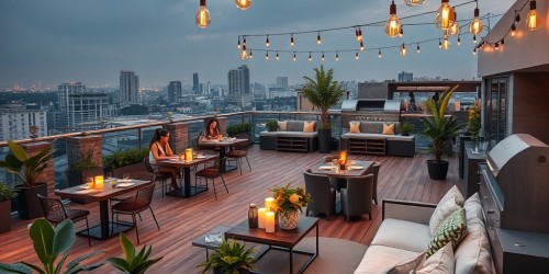 Espaço para confraternização de final de ano: gastronomia, conforto e vista deslumbrante