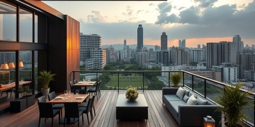 Espaço para eventos corporativos voltados à comemoração de metas