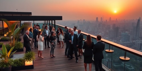 Espaços modernos e inspiradores para reuniões de network empresariais