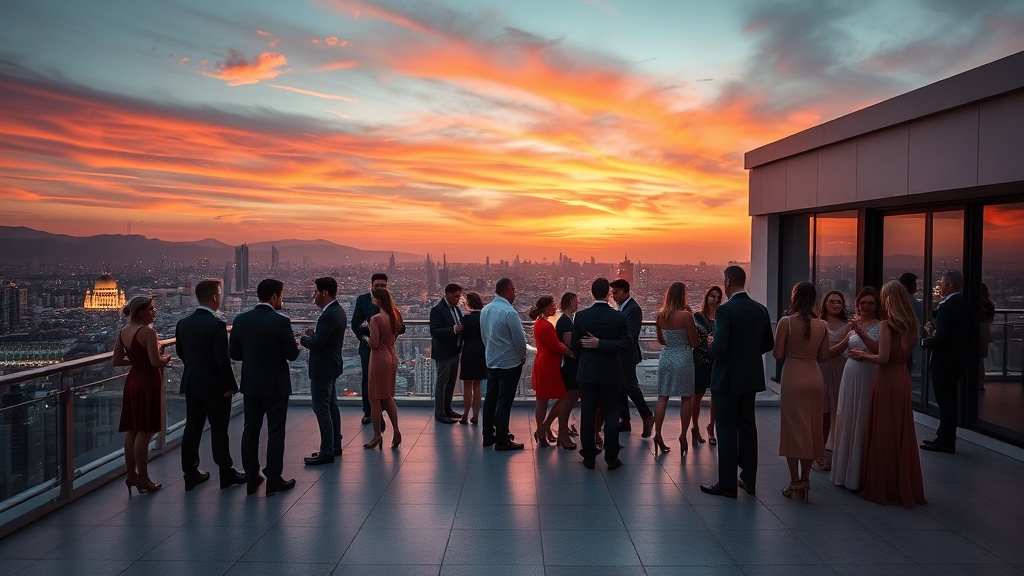 Imagine seu evento ganhando vida ao pôr do sol