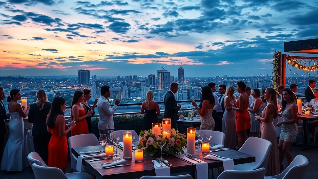 O encanto de comemorar nas alturas