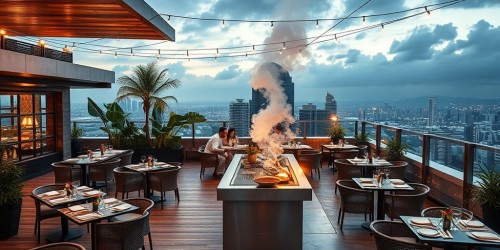 Restaurantes com cozinha ao vivo para eventos de fim de ano